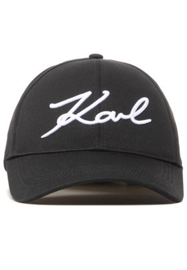 Karl Lagerfeld - KARL LAGERFELD Czapka z daszkiem 205W3405 Czarny. Kolor: czarny. Materiał: materiał