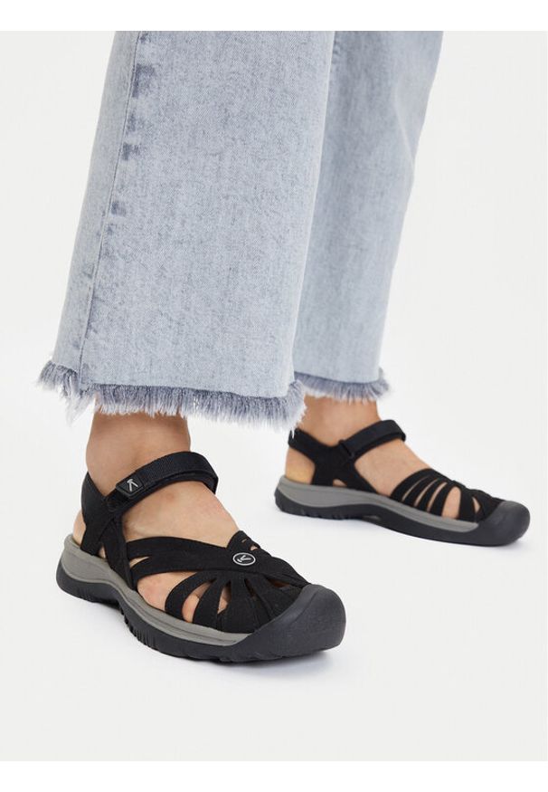 keen - Keen Sandały Rose Sandal 1008783 Czarny. Kolor: czarny. Materiał: skóra, nubuk
