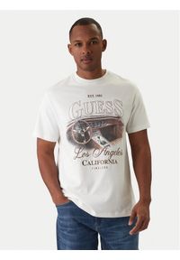 Guess T-Shirt M6RI13 K8FQ4 Écru Regular Fit. Kolor: kremowy. Materiał: bawełna #1
