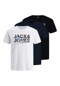 Jack & Jones Komplet t-shirtów Geplas 12288303 Kolorowy Regular Fit. Materiał: bawełna. Wzór: kolorowy #1