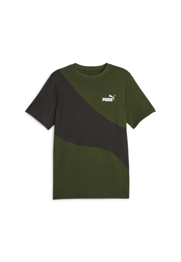 Koszulka Puma Power Cat. Kolor: zielony, czarny, wielokolorowy. Sport: joga i pilates