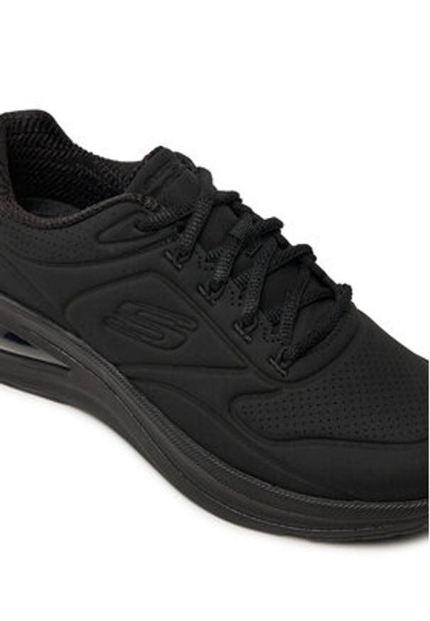 skechers - Skechers Sneakersy 150136/BBK Czarny. Kolor: czarny. Materiał: skóra