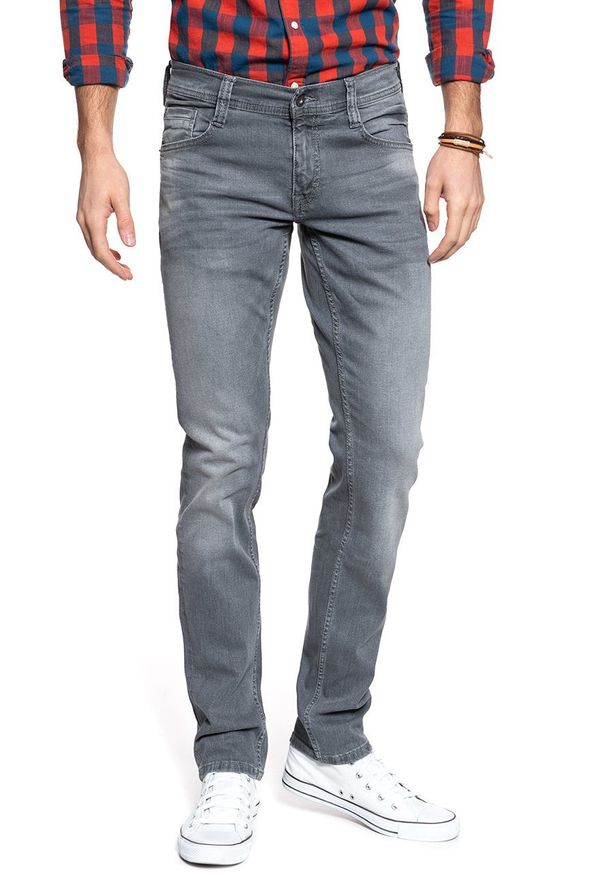 Mustang - SPODNIE MĘSKIE MUSTANG Oregon Tapered DENIM GREY 1009375 4500 313