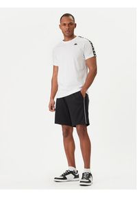 Kappa T-Shirt 303UV10 Biały Slim Fit. Kolor: biały. Materiał: bawełna #4