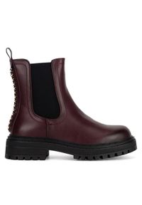 Jenny Fairy Botki HY60208-1 Bordowy. Kolor: czerwony. Materiał: materiał