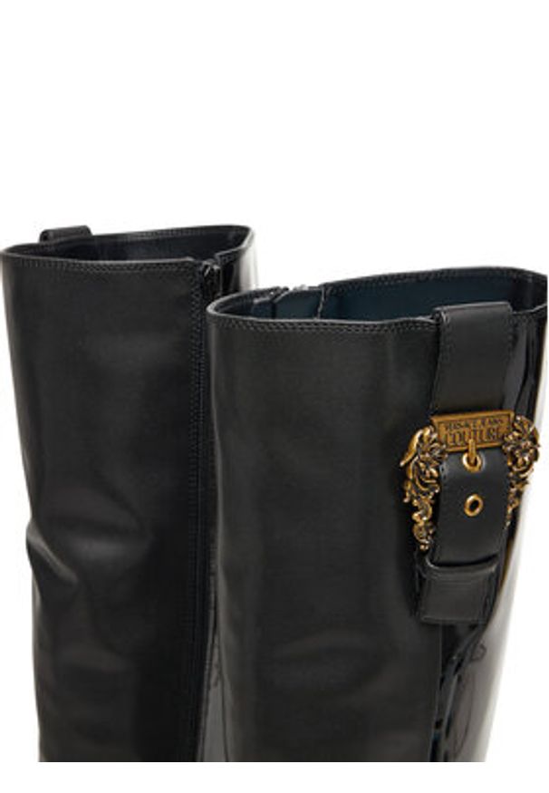 Versace Jeans Couture Kozaki 79VA3S65 Czarny. Kolor: czarny. Materiał: skóra