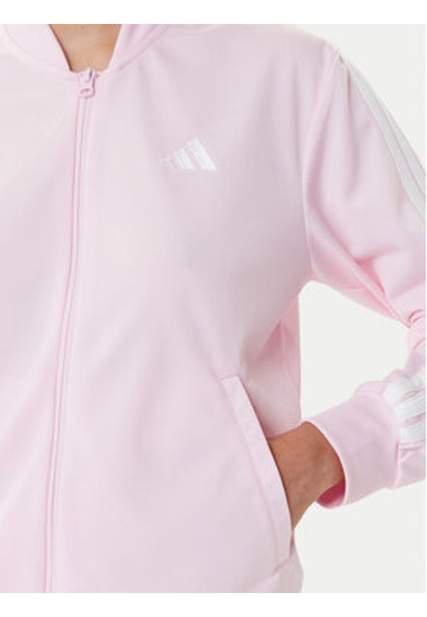 Adidas - adidas Dres Essentials 3-Stripes JD5437 Różowy Regular Fit. Kolor: różowy. Materiał: syntetyk