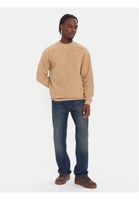 United Colors of Benetton - United Colors Of Benetton Bluza 3NMEU109T Beżowy Regular Fit. Kolor: beżowy. Materiał: bawełna #4