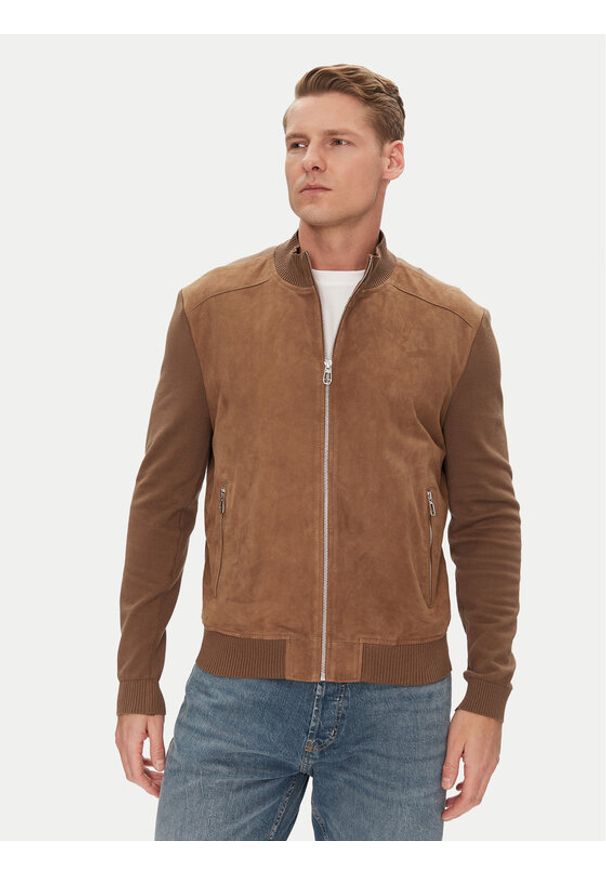 Milestone Kurtka bomber MSTristan 511620 21220 Brązowy Regular Fit. Kolor: brązowy. Materiał: bawełna