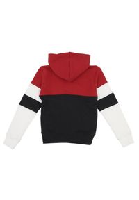LEONE 1947 APPAREL - Trójkolorowa bluza z kapturem dla dzieci klasy Junior. Typ kołnierza: kaptur. Kolor: czerwony. Sport: joga i pilates