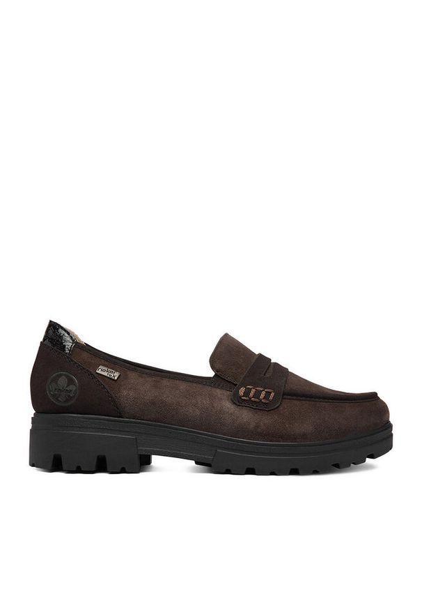 Loafersy Rieker. Kolor: brązowy