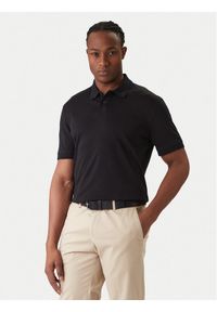 BOSS Polo Pe_Interlock 50520109 Czarny Regular Fit. Typ kołnierza: polo. Kolor: czarny. Materiał: bawełna #1