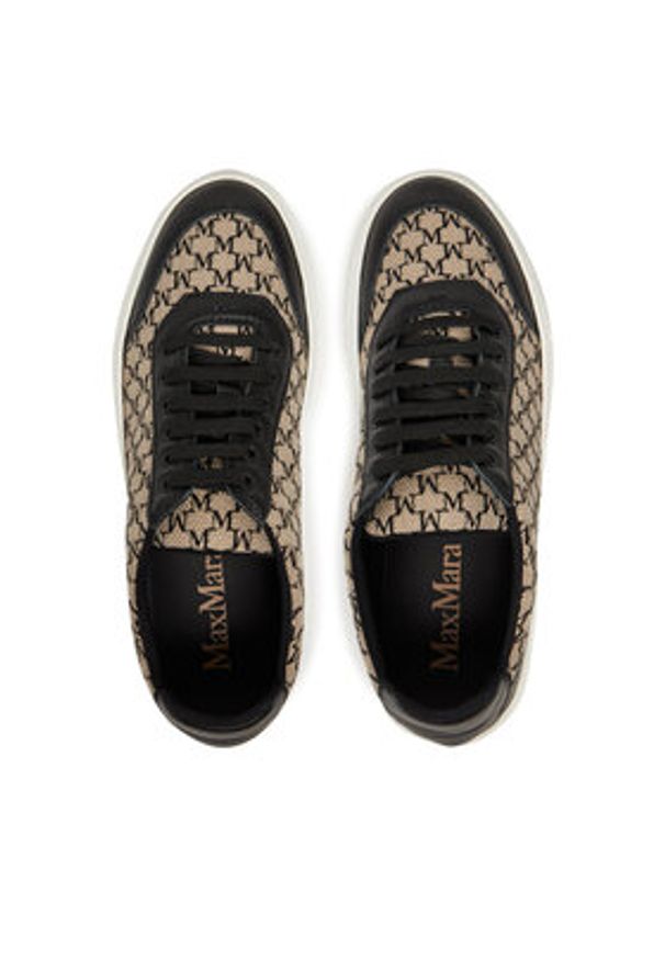 Max Mara Sneakersy 2514761012600 Czarny. Kolor: czarny. Materiał: materiał