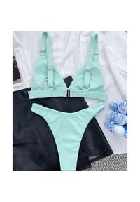 Intica - Strój kąpielowy z kółeczkami i regulowanymi ramiączkami na plażę i basen Shouko. Kolor: niebieski. Materiał: tkanina #11