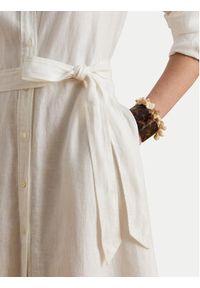 Lauren Ralph Lauren - LAUREN RALPH LAUREN Sukienka koszulowa 200P13687001 Biały Regular Fit. Kolor: biały. Materiał: len. Typ sukienki: koszulowe #2