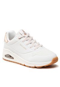 skechers - Skechers Sneakersy Uno Shimmer Away 155196/WHT Biały. Kolor: biały. Materiał: skóra