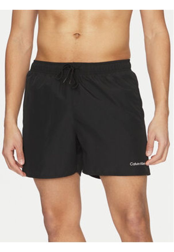 Calvin Klein Swimwear Komplet 2 par szortów kąpielowych KM0KM01165 Kolorowy Regular Fit. Materiał: syntetyk. Wzór: kolorowy