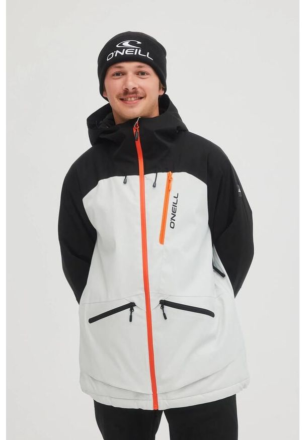 O'Neill - Kurtka zimowa na narty i snowborad męska O'neill Discorder 20K. Kolor: biały, czarny, wielokolorowy. Sezon: zima. Sport: narciarstwo
