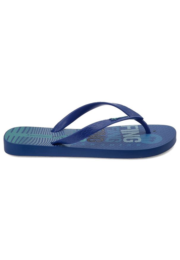 Niebieskie Japonki Ipanema Wygodne Obuwie Męskie. Okazja: na plażę, na co dzień. Kolor: niebieski. Materiał: materiał. Sezon: lato. Styl: elegancki, casual