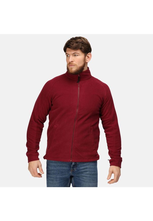 Regatta - Męski Polar Z Suwakiem Thor III. Kolor: czerwony. Materiał: polar. Sezon: zima. Styl: sportowy. Sport: turystyka piesza