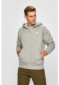 Nike Sportswear - Bluza. Okazja: na co dzień. Typ kołnierza: kaptur. Kolor: szary. Materiał: bawełna, poliester, materiał, dzianina. Wzór: gładki. Styl: casual #1