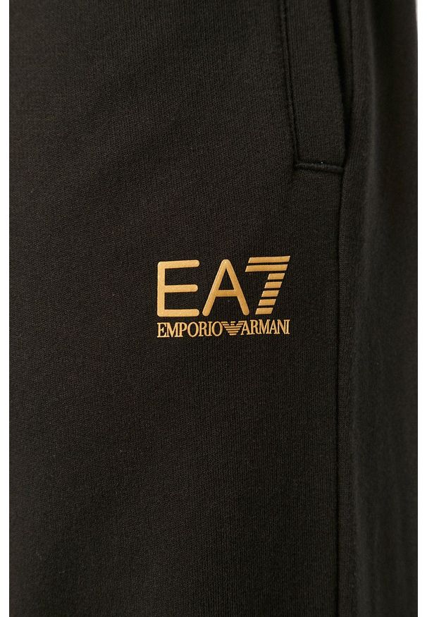 EA7 Emporio Armani - Spodnie. Kolor: czarny. Materiał: dzianina