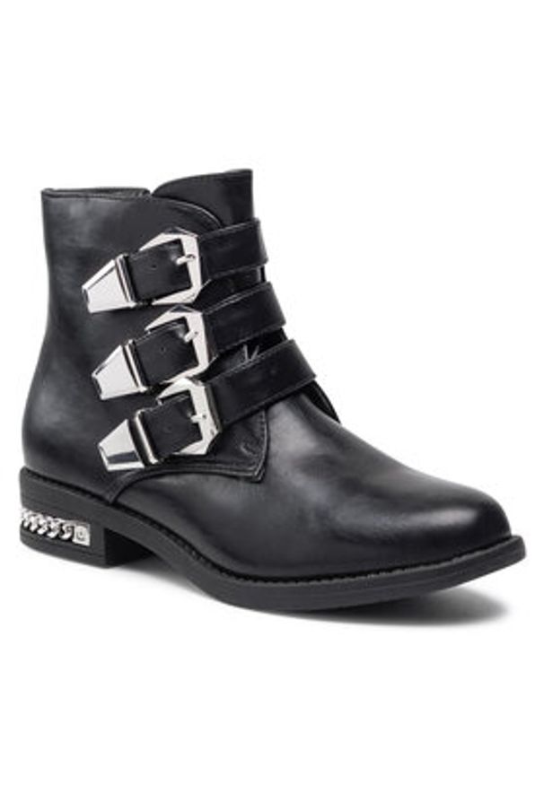 DeeZee Botki WS5168-02 Czarny. Kolor: czarny. Materiał: skóra