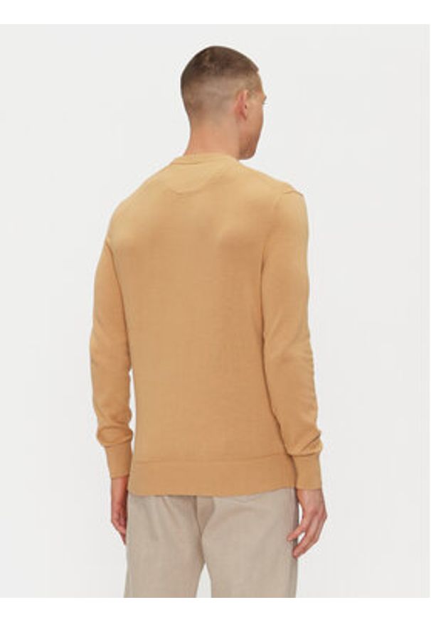 Timberland Sweter TB0A2BMM Beżowy Regular Fit. Kolor: beżowy. Materiał: bawełna