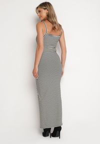 Born2be - Czarno-Biała Bawełniana Sukienka na Ramiączkach o Asymetrycznym Kroju Orisala. Okazja: na co dzień. Kolor: czarny. Materiał: bawełna. Długość rękawa: na ramiączkach. Typ sukienki: asymetryczne. Styl: casual, elegancki #6