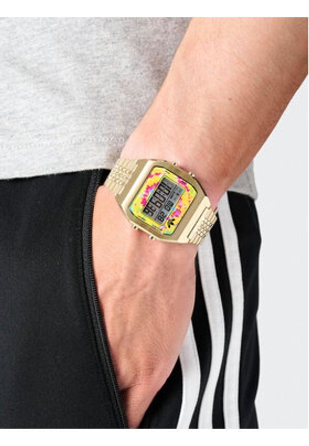 Adidas - adidas Zegarek Digital Two AOST24559 Złoty. Kolor: złoty