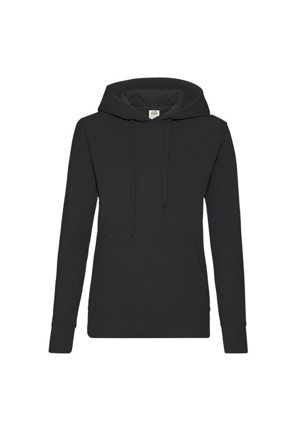 FRUIT OF THE LOOM - Bluza Damska Z Kapturem. Typ kołnierza: kaptur. Kolor: czarny