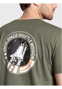 Alpha Industries T-Shirt Space Shuttle 176507 Zielony Regular Fit. Kolor: zielony. Materiał: bawełna #5