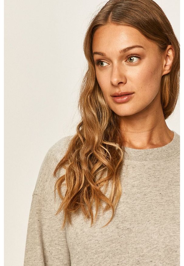 Levi's® - Levi's - Bluza. Okazja: na spotkanie biznesowe, na co dzień. Kolor: szary. Wzór: aplikacja. Styl: casual, biznesowy