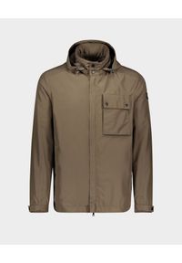 PAUL & SHARK - Zielona kurtka z kapturem. Typ kołnierza: kaptur. Kolor: brązowy. Materiał: jeans, tkanina. Wzór: moro. Styl: klasyczny, militarny #1