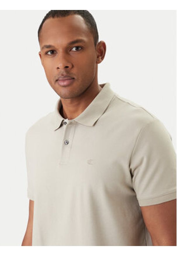 Calvin Klein Polo LV04LC254G Beżowy Slim Fit. Typ kołnierza: polo. Kolor: beżowy. Materiał: bawełna