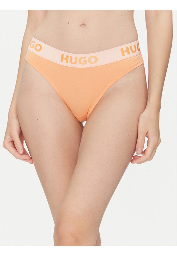Hugo - HUGO Stringi 50469651 Pomarańczowy. Kolor: pomarańczowy. Materiał: bawełna