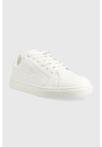 Trussardi Jeans - Trussardi sneakersy Eris kolor biały 79A00849 9Y099998. Nosek buta: okrągły. Zapięcie: sznurówki. Kolor: biały. Materiał: guma #5