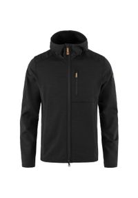 Fjällräven - Kurtka polarowa męska Fjallraven Keb Fleece Hoodie. Kolor: czarny, szary, wielokolorowy. Materiał: polar. Sport: turystyka piesza