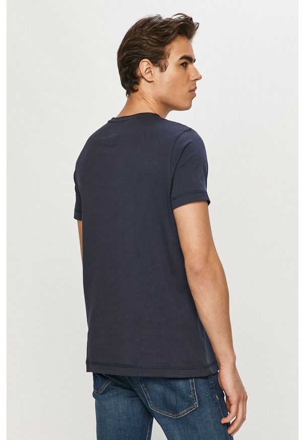 Tommy Jeans - T-shirt. Okazja: na co dzień. Kolor: niebieski. Materiał: bawełna, dzianina. Styl: casual