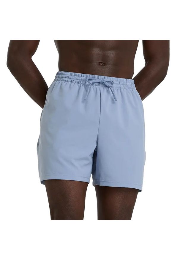 Spodenki męskie New Balance MS41227DUS - niebieskie. Kolor: niebieski. Materiał: materiał, poliester. Sport: fitness