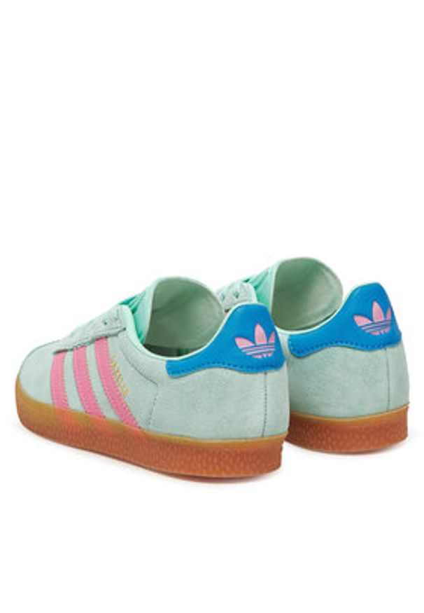 Adidas - adidas Sneakersy Gazelle JP7130 Zielony. Kolor: zielony. Materiał: zamsz, skóra. Model: Adidas Gazelle