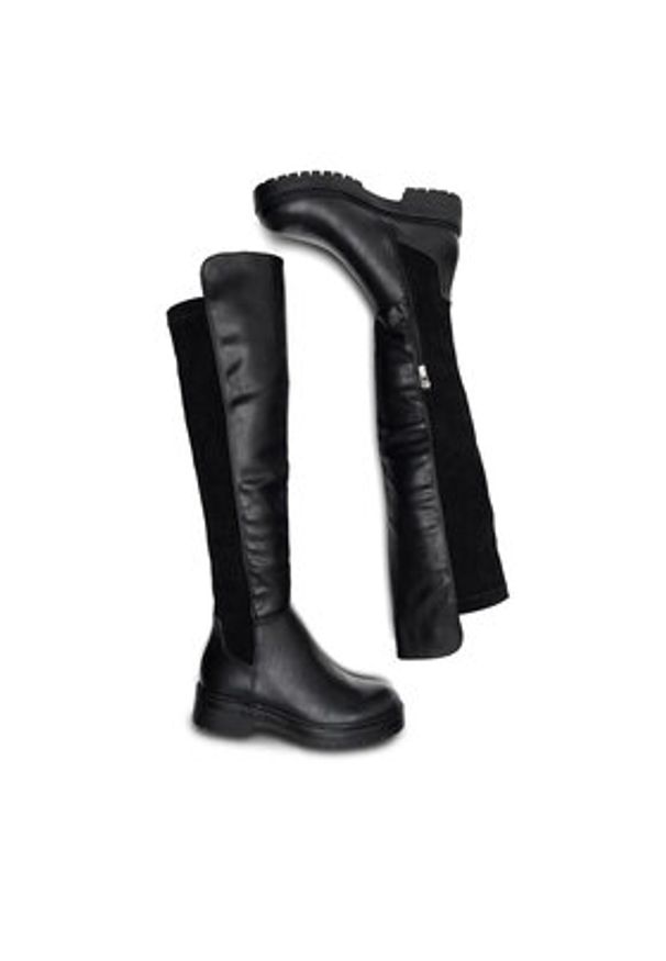 DeeZee Muszkieterki XENIA H58573-10 Czarny. Kolor: czarny. Materiał: skóra
