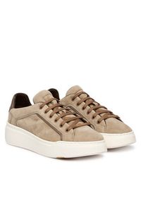 Max Mara Sneakersy 2614761031650 Beżowy. Kolor: beżowy. Materiał: skóra #4