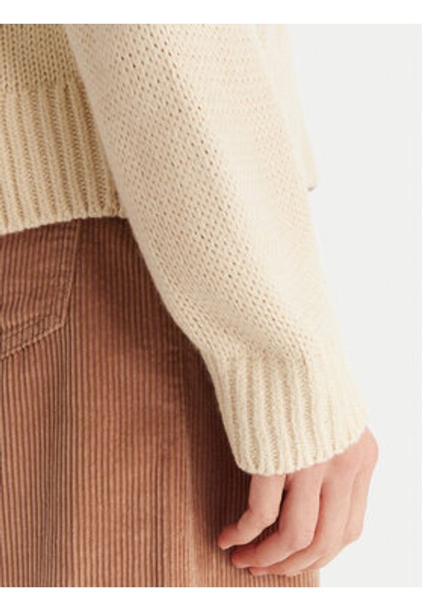 Roxy Sweter Exploring Heart ERJSW03674 Beżowy Regular Fit. Kolor: beżowy. Materiał: akryl