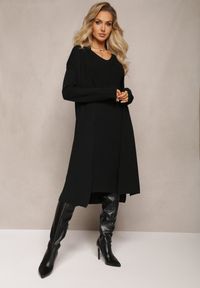 Renee - Czarny Komplet 2-częściowy z Sukienką i Kardiganem Elysara. Kolor: czarny #3