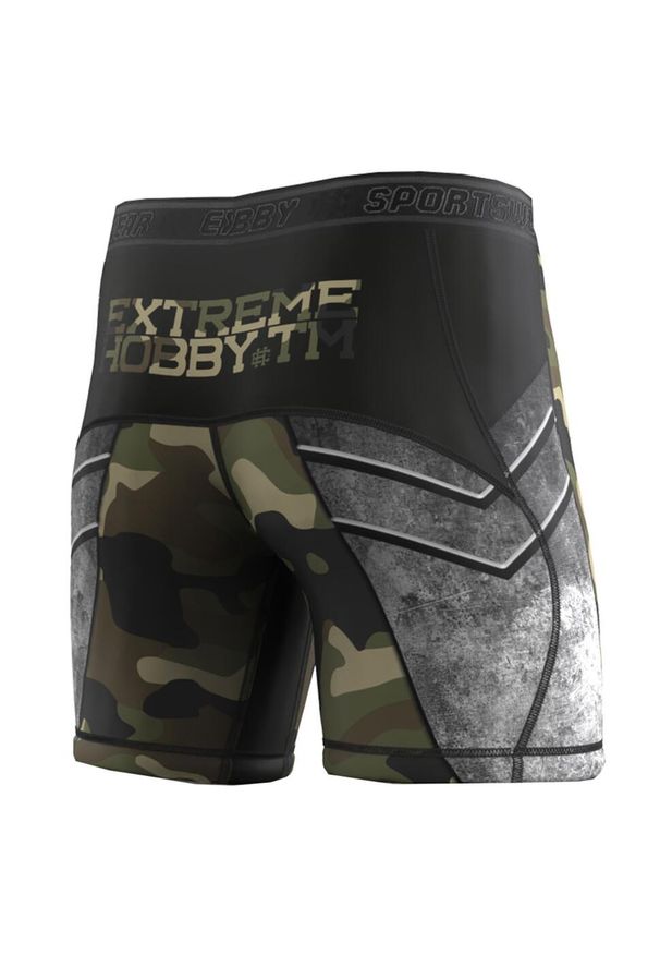 Spodenki Vale Tudo do MMA męskie EXTREME HOBBY MILITARY. Kolor: zielony, brązowy, wielokolorowy. Materiał: elastan, poliester