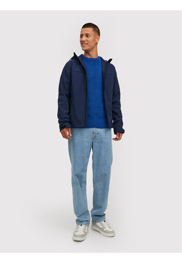 Jack & Jones Kurtka softshell Marvin 12212363 Granatowy Regular Fit. Kolor: niebieski. Materiał: syntetyk