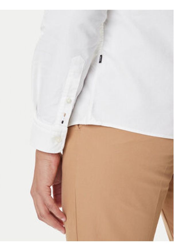 BOSS Koszula H-Roan 50544951 Biały Slim Fit. Kolor: biały. Materiał: bawełna