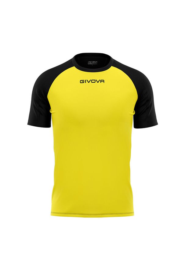 Koszulka piłkarska dla dzieci Givova Capo MC. Kolor: wielokolorowy, czarny, żółty. Sport: piłka nożna