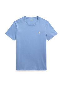 Polo Ralph Lauren T-Shirt 710671438430 Błękitny Custom Slim Fit. Typ kołnierza: polo. Kolor: niebieski. Materiał: bawełna #5